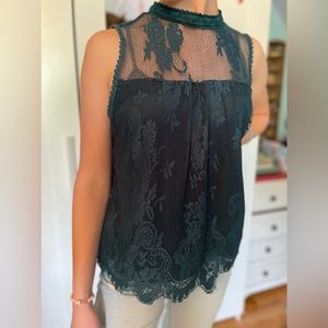 Alice Blue Women's Sleeveless Dressy Top, Teal Green, Size M